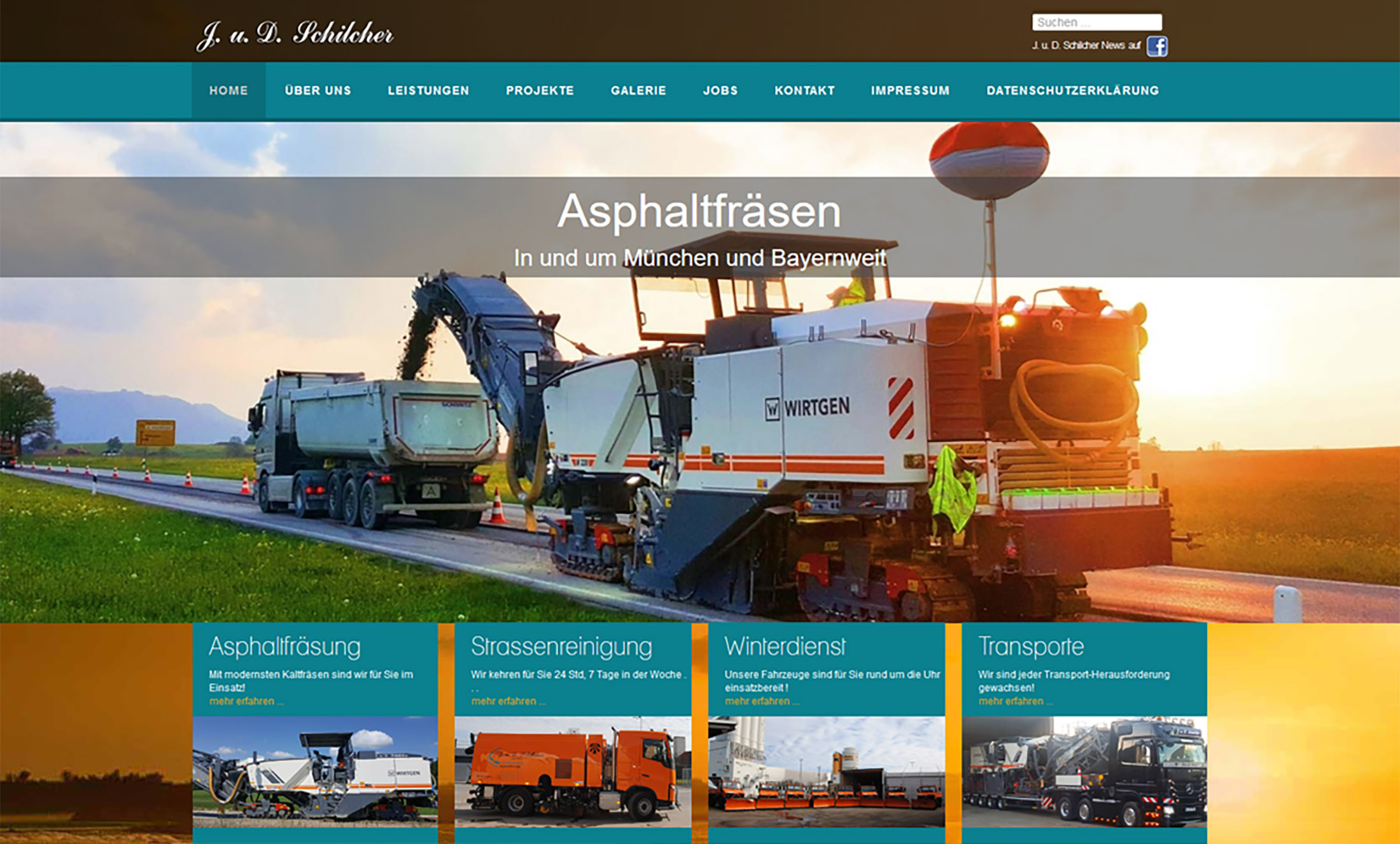 Homepage  für J&D Schilcher GmbH